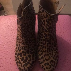 Nine West Leopard Booties